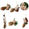 Christmas Decoration Hanging Tree Decorations Cute Squirrel Decor Adorable Christmas Accessory As Shown Adjustable Tail Wire