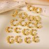 2025 European & American Trendy Titanium Steel Large Round Hoop Earrings for Women - Simple Ins Style.