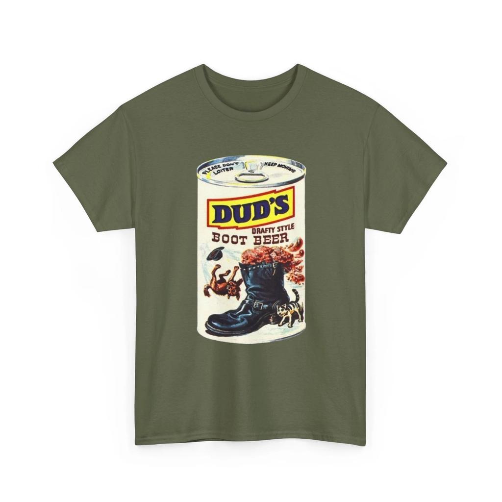 Wacky Packages Dud's Boot Beer Printed T Shirt Funny DAD'S Root Beer Parody