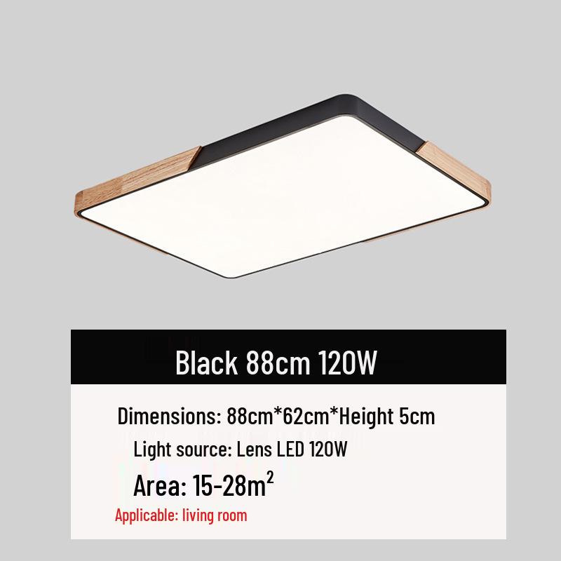 Natural Wood LED Ceiling Lamp for Bedroom and Living Room