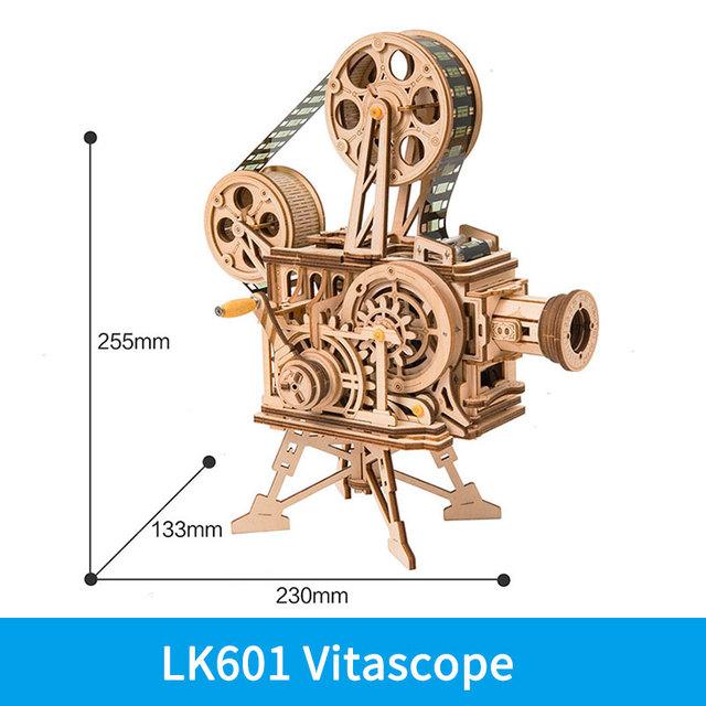 

Ручной проектор классический фильм Vitascope 3D деревянная головоломка ремесло строительные игрушки для детей и взрослых дубильная кора