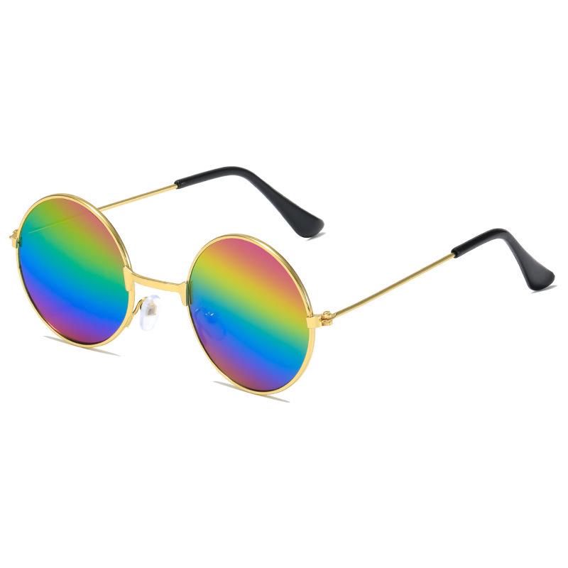 Set of 5 Black Round Harry Potter Sunglasses with Hyaluronic Acid Duck Metal, Perfect for Wedding Groomsmen and Lucky Cat Theme.