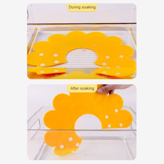 Cat Cone Recovery Collar Adjustable Cute Sunflower Pet Cone Collar Felt Recovery Cone for Kittens Prevents Lick-Bite And Scratching