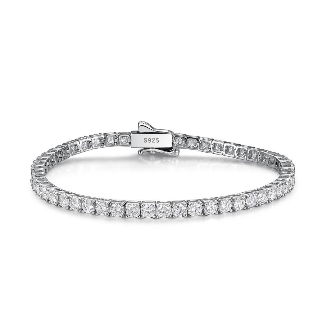 S925 Sterling Silver Moissanite Tennis Bracelet Versatile Premium Sense Shining Jewelry