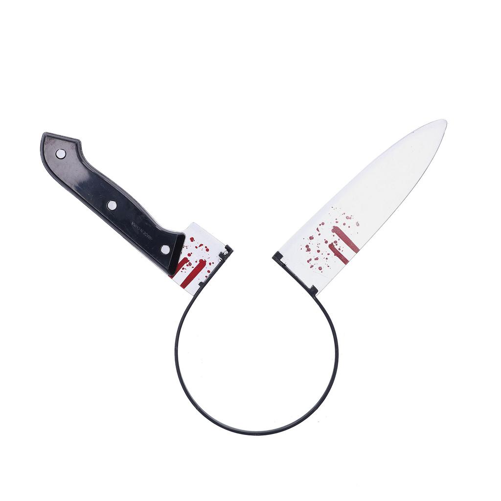 Halloween Bloody Headband Horrible Lifelike Mischief Durable Safe Practical Costume Scary Weapon for Party