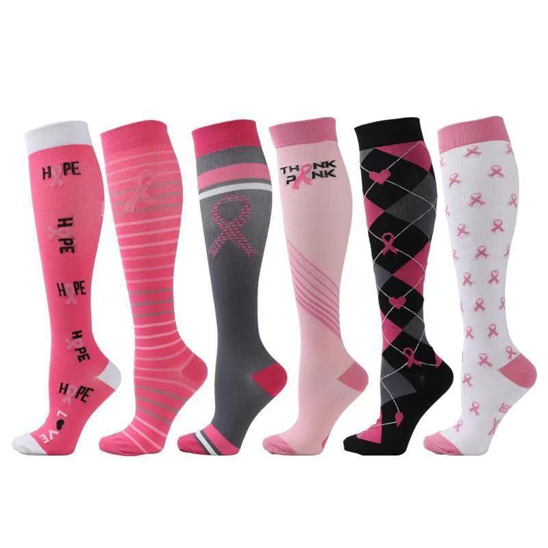 6 PAAR Kompressionssocken für Männer Frauen Laufen Krankenschwesternsocken Krankenschwestern Sport Damen Dame Damen Laufen Blumen Tier Frucht