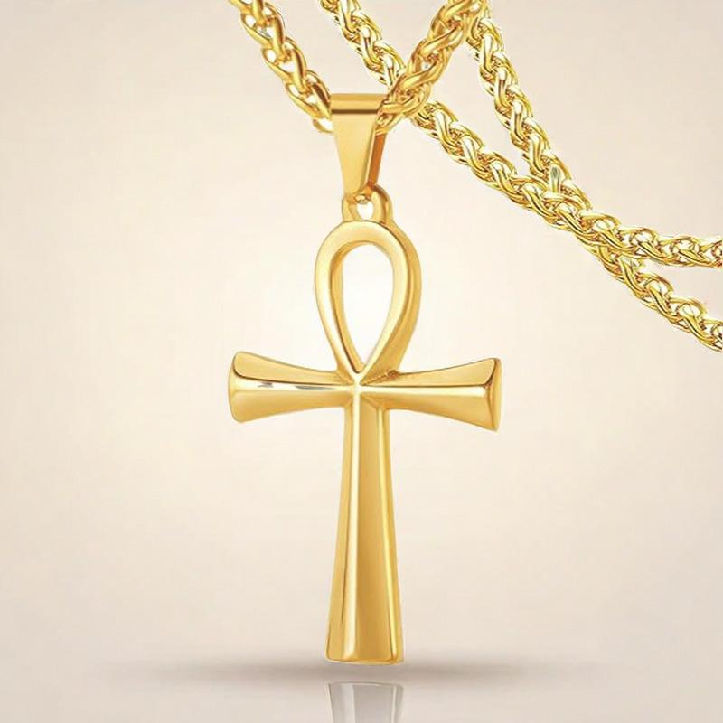 Golden Cross Unisex Titanium Steel Necklace Pendant