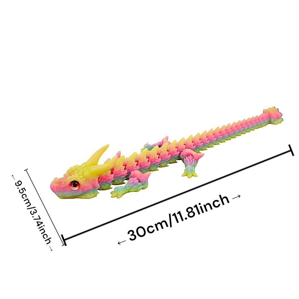 Chinese Dragon 3D Printed Dragon All-in-one Molding 3D Articulated Dragon Toys  Fish Tank