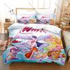 Printed W-Winx Bedding Set 3 Pcs Soft Breathable Duvet Cover And Pillowcases Fashion Home Bed Linens Decoration