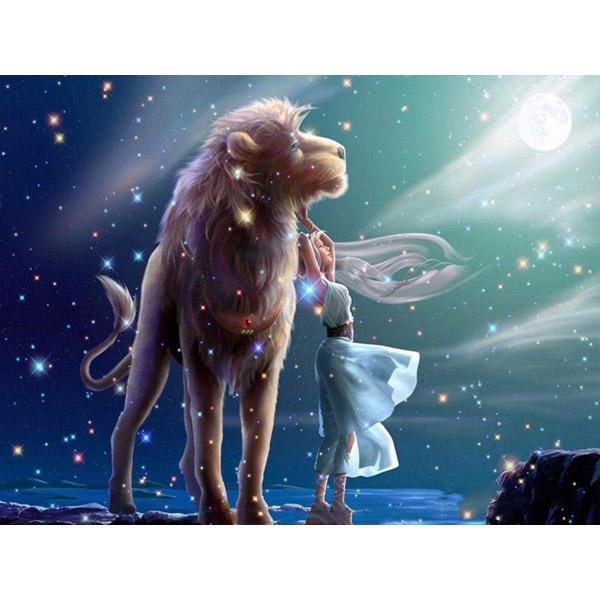 

5D DIY алмазная живопись Созвездия Лев комплект полная дрель квадратная алмазная вышивка мозаика картина из страз домашний декор Full Round 20x25CM