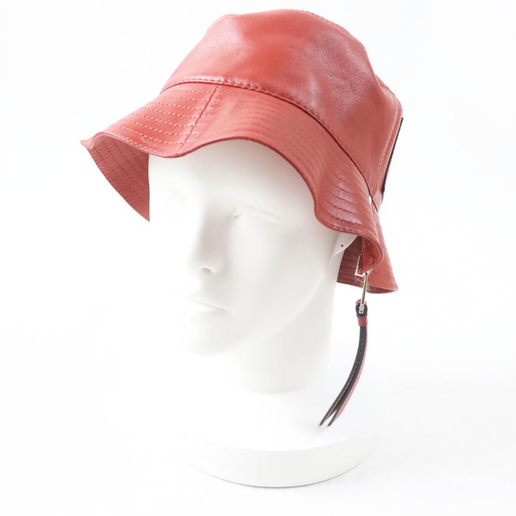 Excellent LOEWE hat Fisherman hat/bucket with anagram patch terracotta  Used