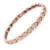 Stainless Steel Zirconia Crystal Geometric Bracelet Women Fashion OL Style Magnetic Clasp
