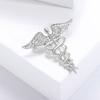 Fashionable Sophisticated Angelic Wing Lapel Pin with Dripping Oil Designs Contrast Accessory for Party Supplies Costumes