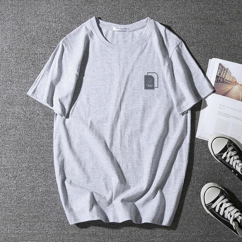 Men's Summer Casual Short Sleeve Men's Pure Cotton Breathable Plus Size T-shirt Men's Loose and Comfortable Round Neck Tee