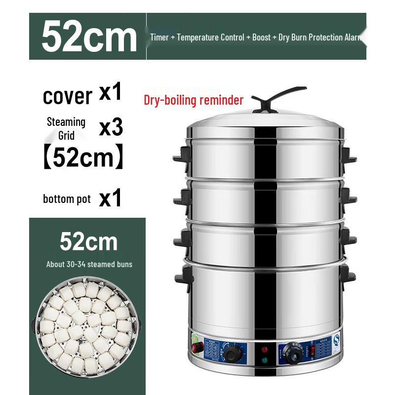 Large 3-Tier Stainless Steel Steamer Pot