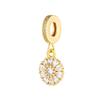 Sparking Gold Plated Charm Beads Dangle Original Snake Fit Copper Bracelet Necklace Beads For Diy Jewelry Women Gift