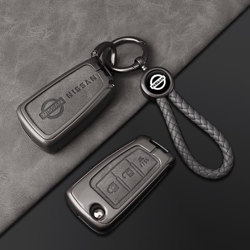2/3/4Buttons Zinc Alloy Leather Car Remote Key Cover Case for Nissan Rouge Maxima Altima Sentra Murano Qashqai X-Trail Serena