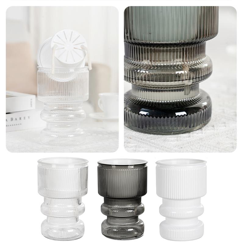 1PC Double-layer Solid Color Soil Cultivation Flowerpot Decorative Potted Pot Desktop Ornaments 3 Colors