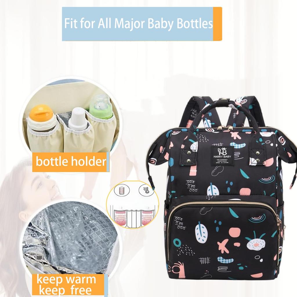 Mommy backpack with large capacity, lightweight and insulated backpack for outdoor travel, portable and multifunctional