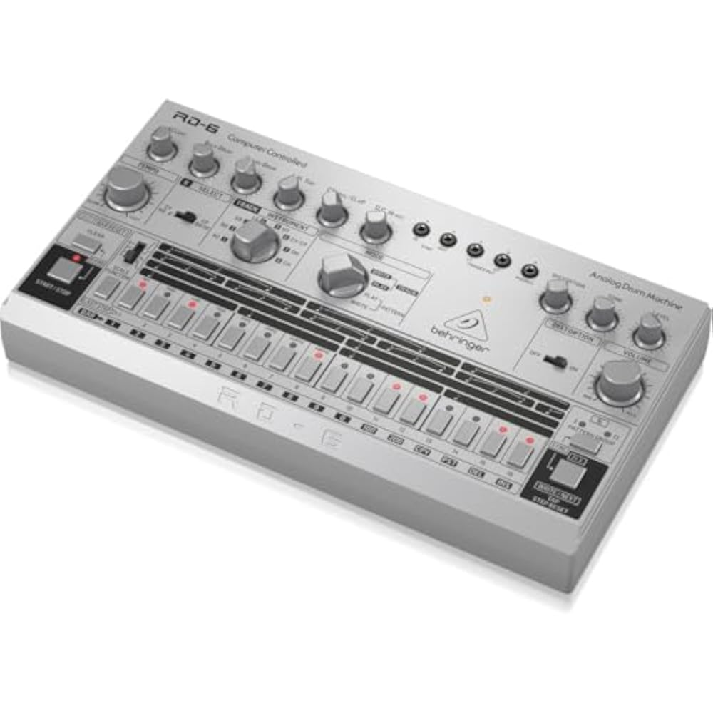 Behringer RD-6-SR Analog Drum Machine USB/DIN MIDI Compatible 16 Step Sequencer with Analog Disto...