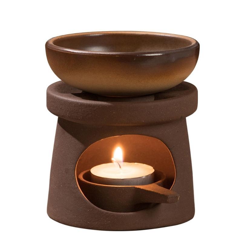 Ceramics Essential Oil Burners Wax Melt Warmer Aromas Diffuser and Tealight Spoon Set for Home and Office Use