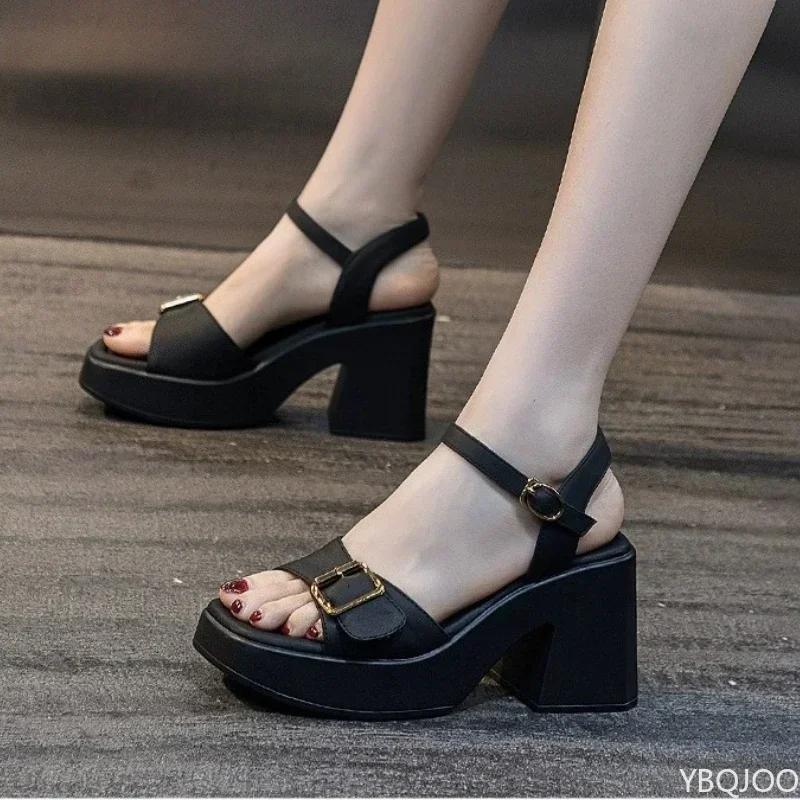 Women's High Heel Sandals 2025 Summer New High Heel Party Shoes Comfortable Soft Bottom Sandals Fashion Women's Shoes