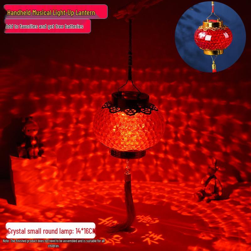 Year of the Horse Children s Musical Luminous Red Lantern - Ancient Style New Year Decoration