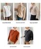 Women's Thickened Cashmere Sweater - Half-High Collar, Half-Button Cable Knit, Loose & Slimming Design