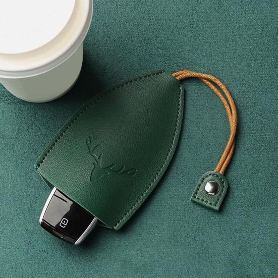 2Pcs Key Holder Pull-Out Key Case Protective Keychain Pendant Faux Leather Hidden Key Chain
