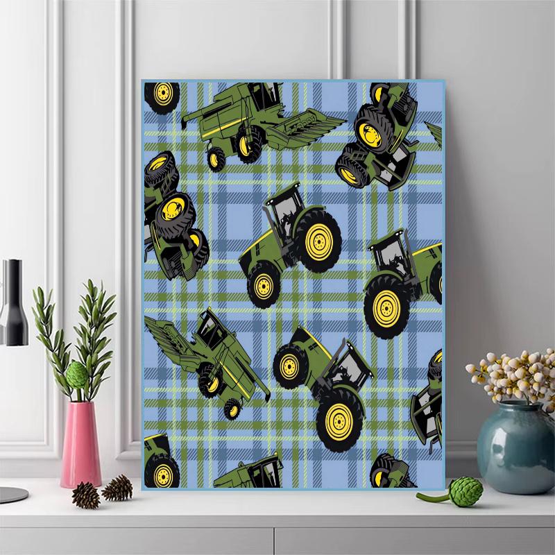 John Green Tractor 100% Round Full Drill 5D DIY Diamond Painting Embroidery Cross Stitch Rhinestone Décor