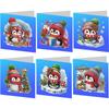 6pcs DIY Rhinestone Diamond Art Mosaic Postcards Xmas Theme Diamond Art Greeting Cards for Holiday Blessings Christmas Gift