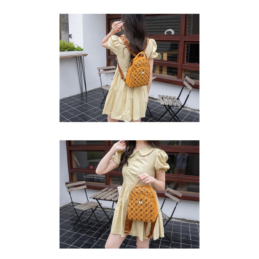 Retro Printed Shoulder Bag,Multifunctional Schoolbag Large Capacity Casual Backpacks