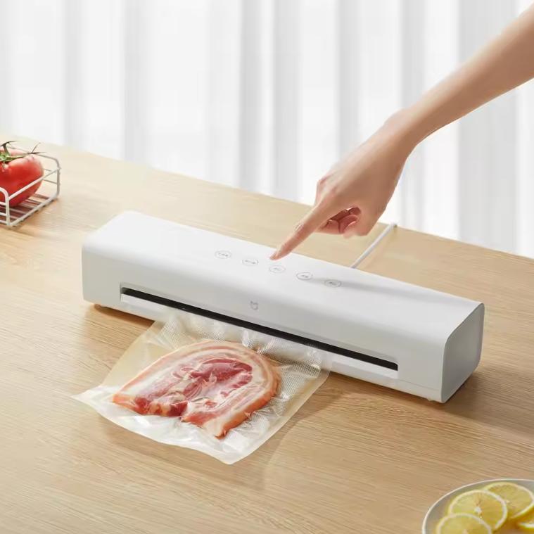 

Умный вакуумный запайщик пищевых продуктов Xiaomi Mijia Бытовой кухонный дегазатор Упаковочная машина Большая мощность всасывания Полностью автоматический Без нажатия белый