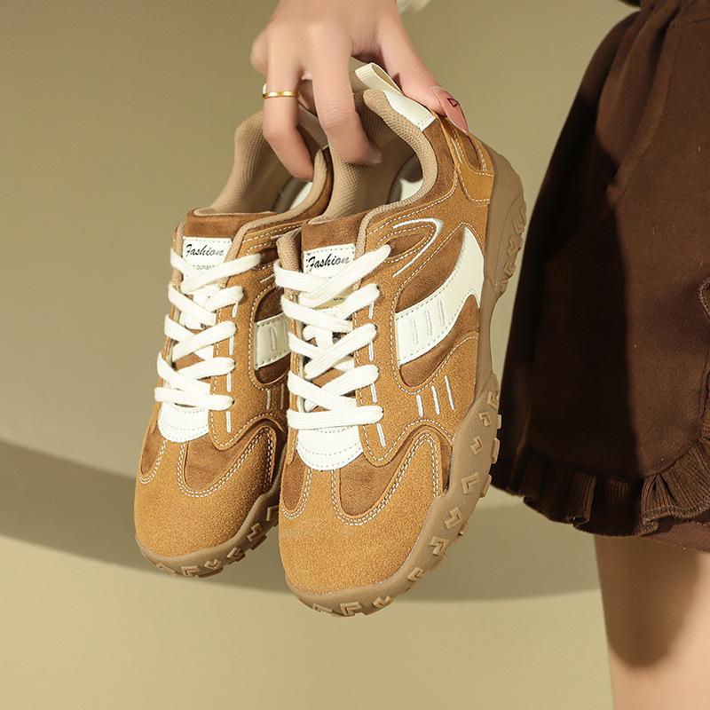 Retro niche design dad shoes women 2025 summer and autumn new thick-soled German training shoes versatile soft-soled sports and leisure shoes