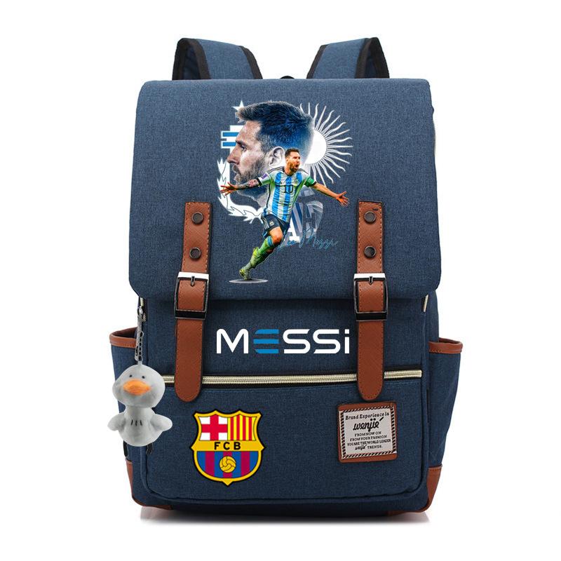 2023 neuer Schulranzen Lionel Messi Koreanischer Oxford-Stoff Rucksack Nylon, Reisetasche Damen Outdoor Rücken
