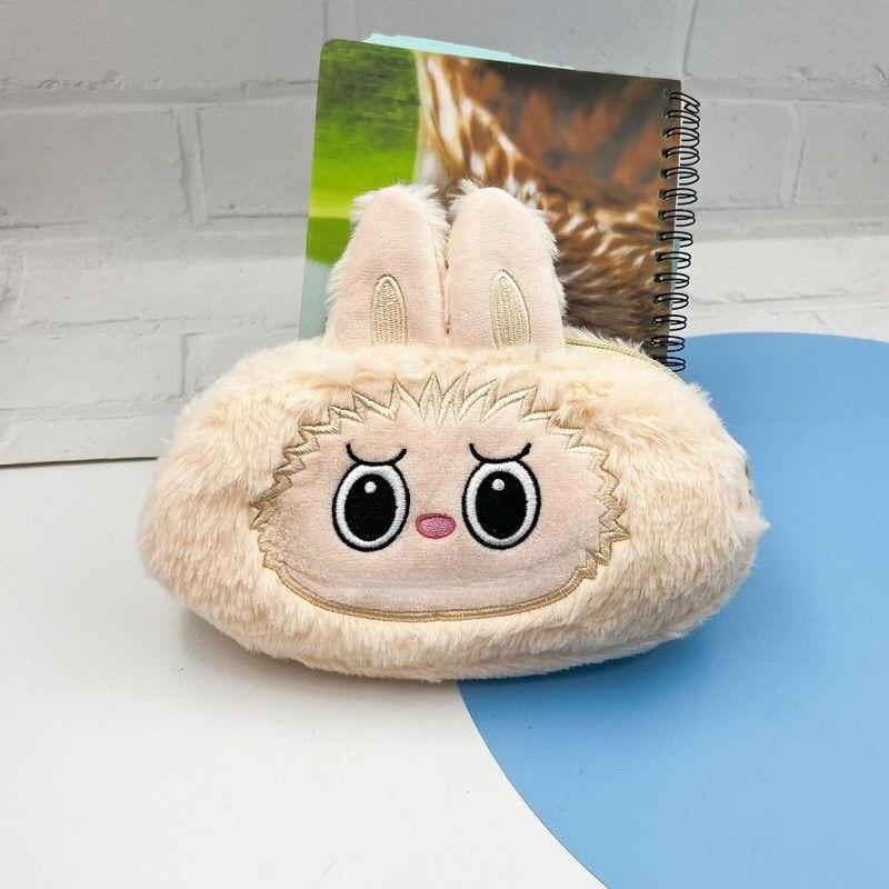Tegneserie penal søt plysj sminkepose student stor kapasitet oppbevaringspose for skrivesaker