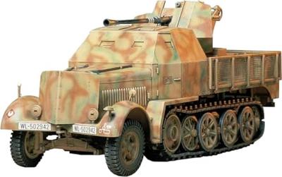 Tamiya 1/35 Военная миниатюра Серия Нет. 144 Немецкий Бронированный 8-тонный Полугусеничный Транспортер с 3,7-см Зенитным Орудием Типа 37, Flaksaurier Пластиковая Модель 351