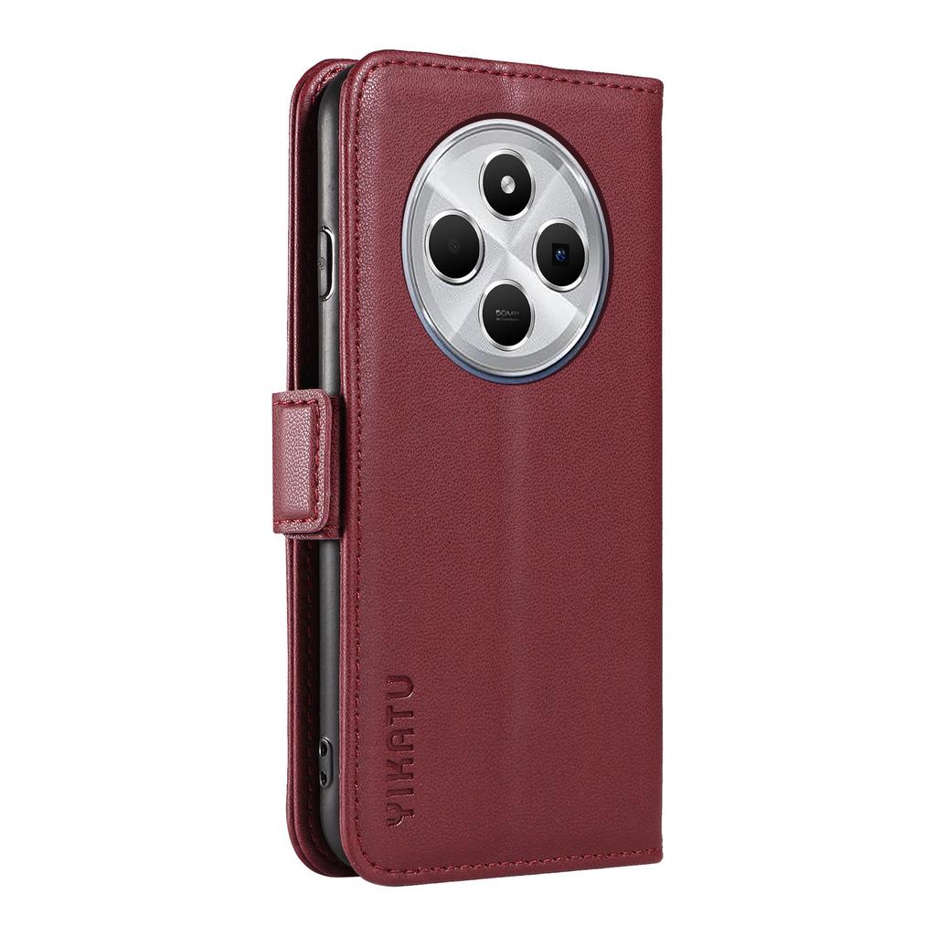 YIKATU YK-003 For Xiaomi Poco C75 4G/Redmi 14R 5G/14C 4G Case Wallet Stand Leather Phone Cover Side Buckle