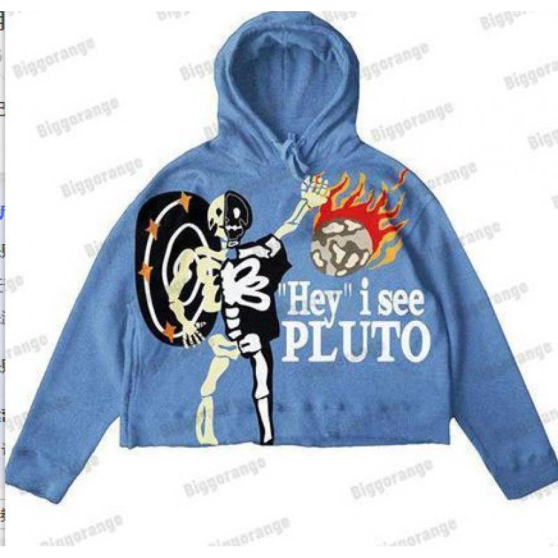 Street Trendy Brand Skull Pullover Sweater Digital Printing Casual Loose Hooded Sweater
