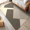 Red Brown Geometric Area Rug Modern Abstract Carpet For Living Room Bedroom Dining Office Large Floor Mat Home Decor