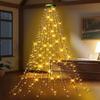 LED Christmas Tree Topper: USB-Powered Star Waterfall Lights, Decorative Hanging Flow Lights
