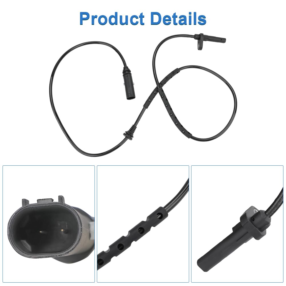 4 Pcs ABS Wheel Speed Sensors Compatible with BMW X5 X6 2008 2009 2010 2011 2012 2013 2014 2015 2016 2017 2018, Front and Rear abs Sensors,