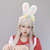 Japanese cute plush rabbit hair accessories lolita girl comic show headgear yk bow simulation rabbit ear headband