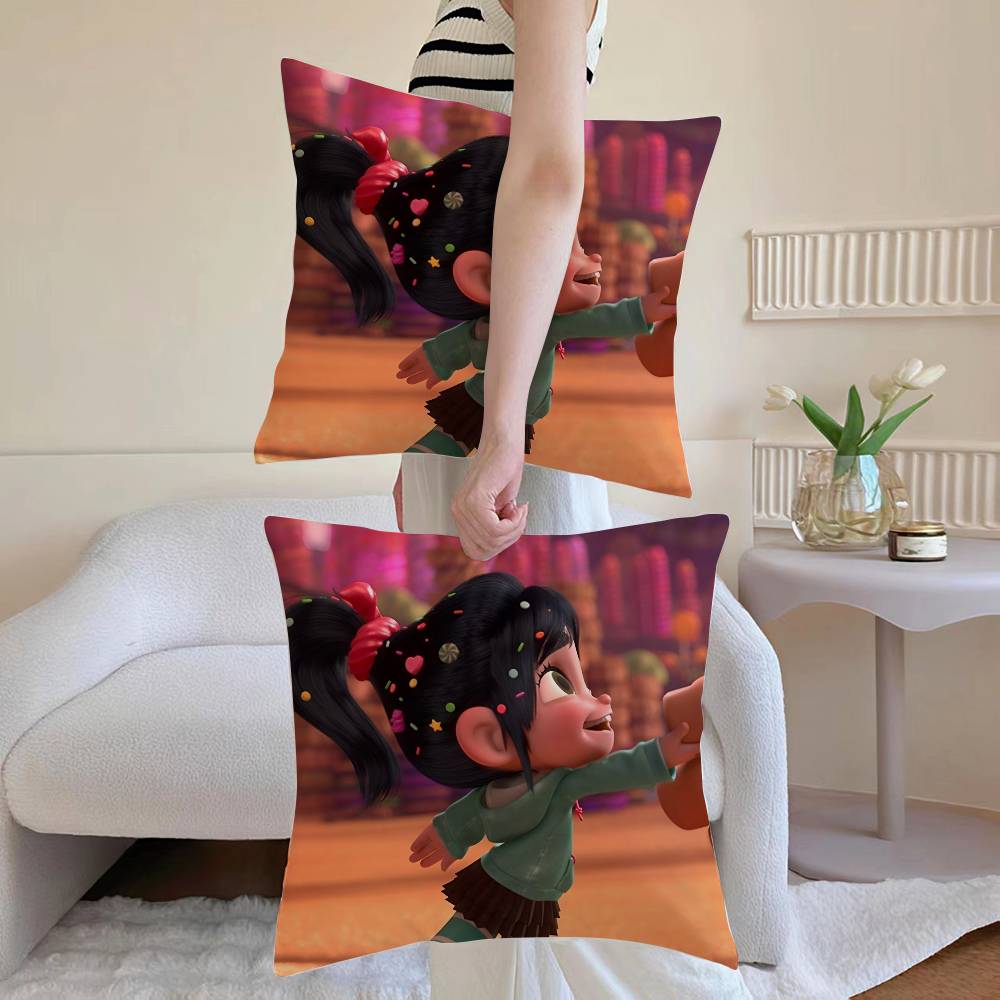 W-wreck-It R-ralph Kissenbezug Milbendicht Verdeckter Reißverschluss Sofa Bett