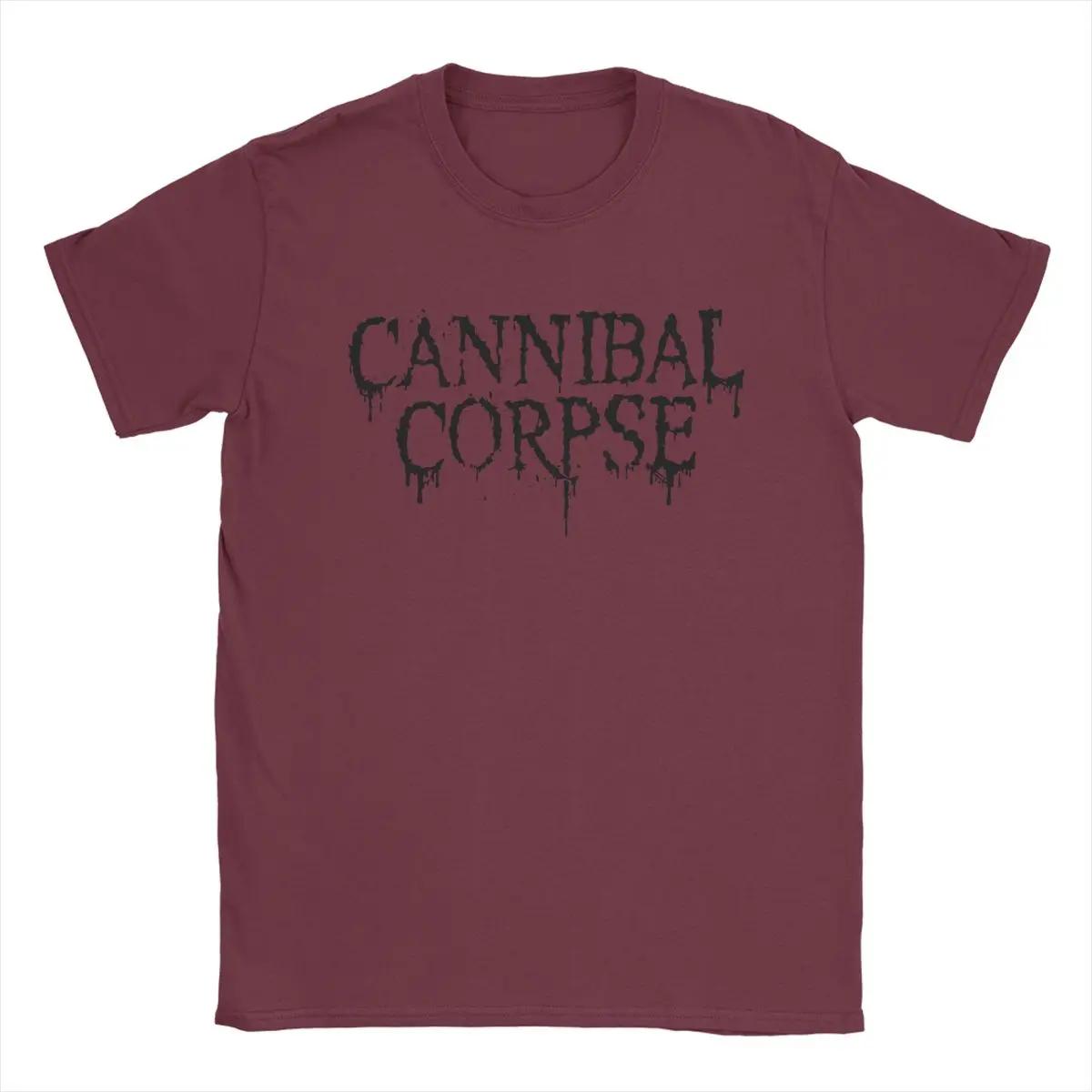 

Чоловіча футболка Cannibal-Corpse-Logo Унікальна футболка з чистої бавовни Футболки з короткими рукавами Топи з круглим вирізом для вечірки XXXXXL бордовий