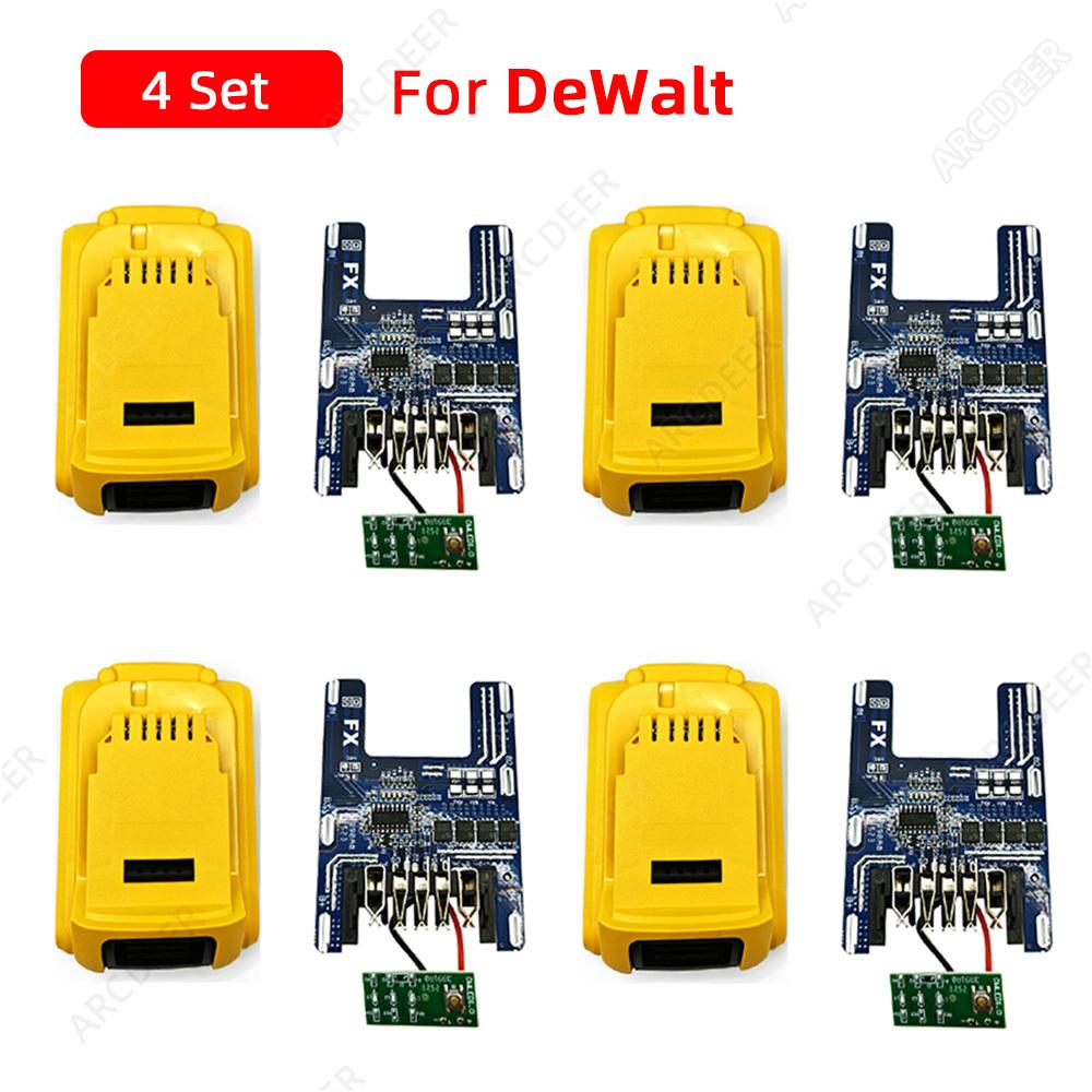 1/2/4/6/10Set 18V 21V 10*18650 Power Tool Accessories Li-ion Battery Case For Dewalt BMS Box 4Mos Charging PCBA Power Display