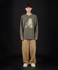ASTRAL PROJECTION Big A Oversized Long Sleeve T-Shirt_Khaki