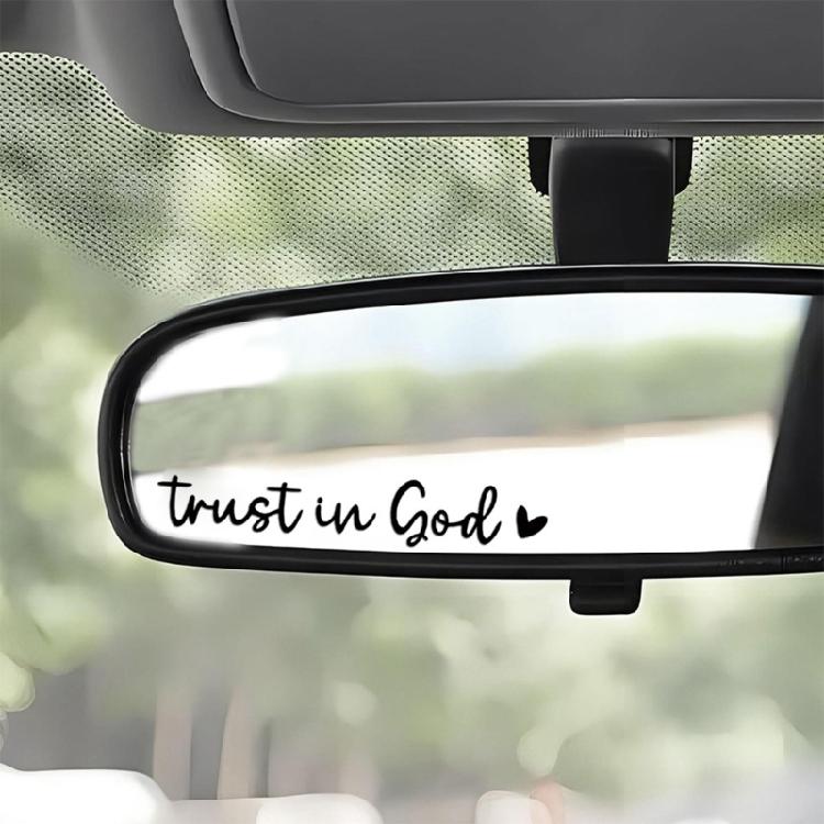 20pcs Trust In God Mirror Decals Spiritual Car Window Stickers Trust In God Rearviews Decals Car Spare for Car Mirrors