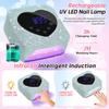 DianaBeauty UV Nail Lamp Rechargeable Cordless Manicure Lamp with Rhinestones 30 LEDs UV Cabin for Nail Art Tools Nail Dryer