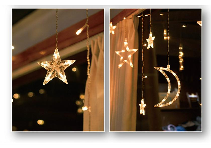 LED Star String Lights: Colorful Flashing Decorations for Bedroom, Party, and Atmosphere Enhancement.